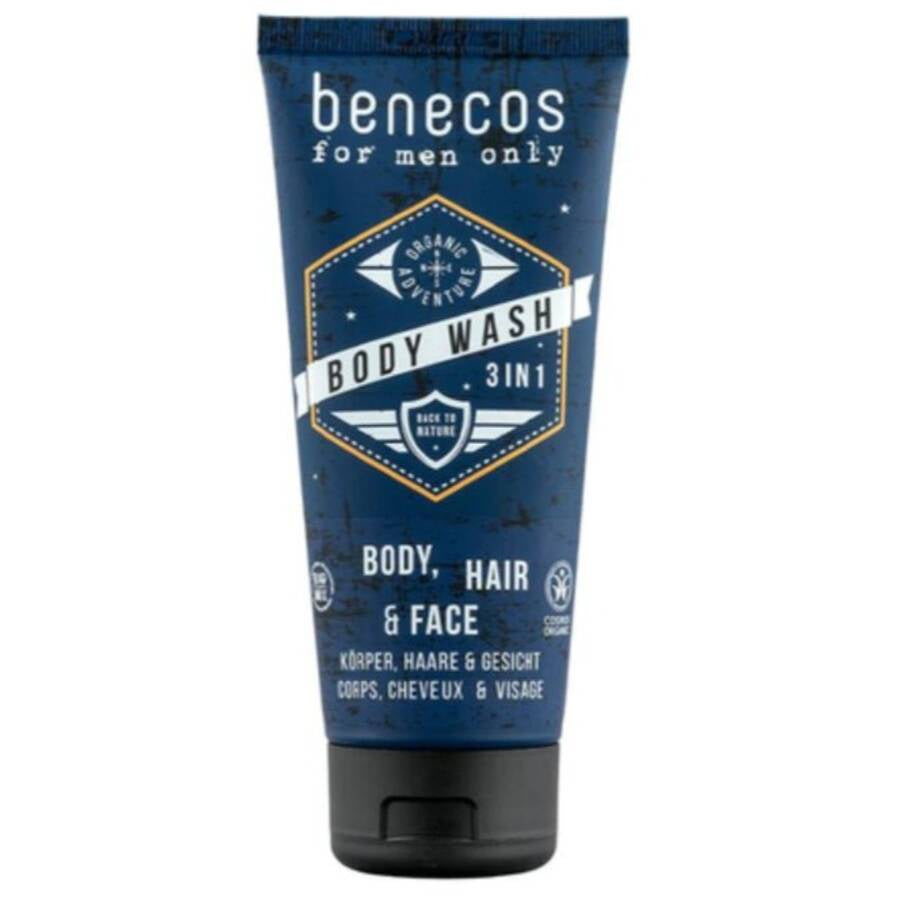 Benecos Żel do mycia twarzy, ciała i włosów 3w1 for men only